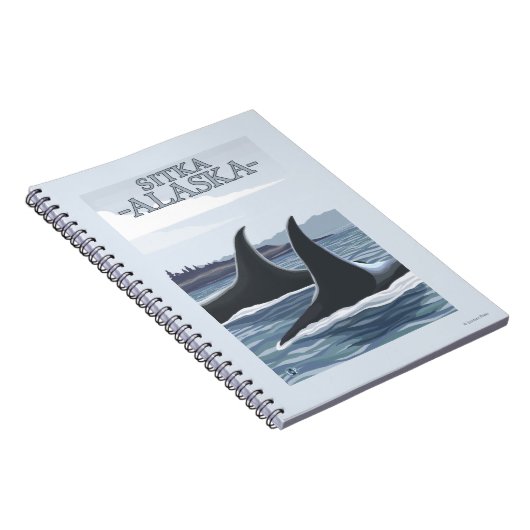 Orca Whales #1 - Sitka, Alaska Notizblock (Rechte Seite)