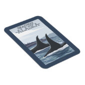 Orca Whales #1 - Skagway, Alaska Magnet (Rechte Seite)