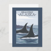 Orca Whales #1 - Skagway, Alaska Postkarte (Vorne/Hinten)