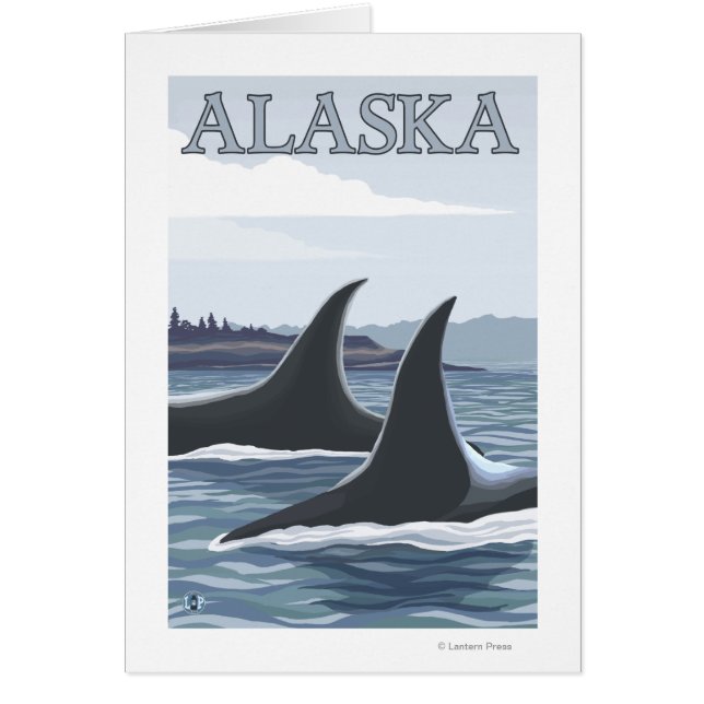Orca Whales #1 - Vintage Travel Poster (Vorne)