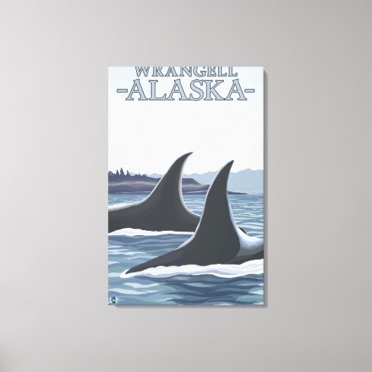 Orca Whales #1 - Wrangell, Alaska Leinwanddruck (Vorderseite)