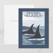 Orca Whales #1 - Wrangell, Alaska Postkarte (Vorne/Hinten)