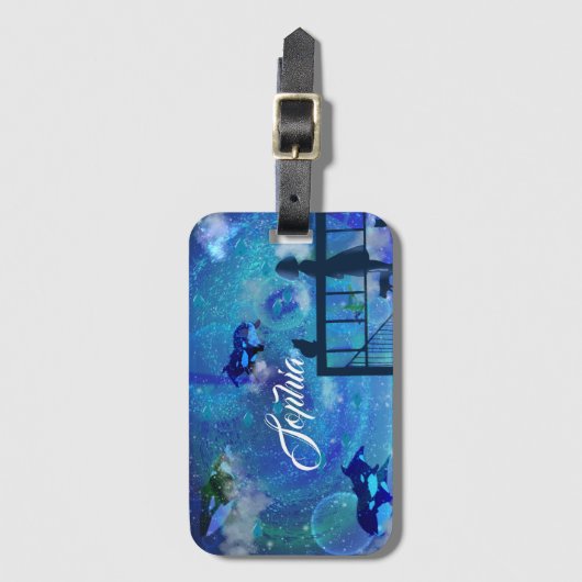 Orca Whales Gepäckanhänger (Vorderseite Vertikal)