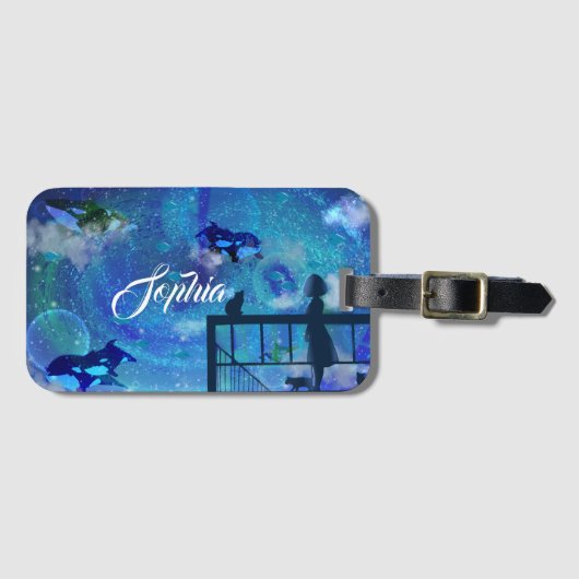 Orca Whales Gepäckanhänger (Vorderseite (Horizontal))