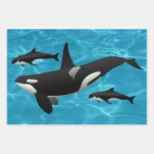 Orca Whales Geschenkpapier Set (Vorderseite 2)