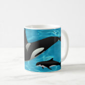 Orca Whales Kaffeetasse (VorderseiteRechts)