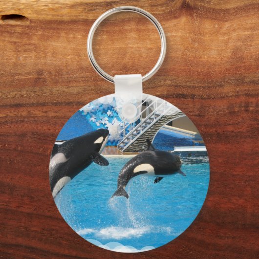 Orca Whales Keychain Schlüsselanhänger (Vorderseite)