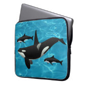 Orca Whales Laptopschutzhülle (Vorderseite Links)