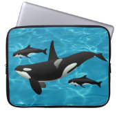 Orca Whales Laptopschutzhülle (Vorderseite)