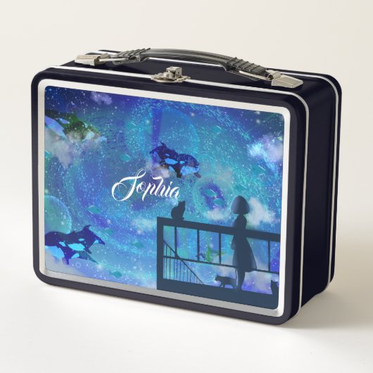 Orca Whales Metall Brotdose (Vorderseite)