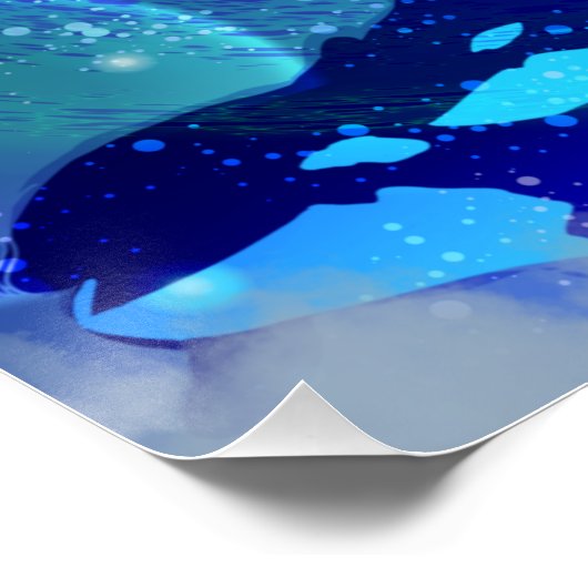 Orca Whales Poster (Ecke)