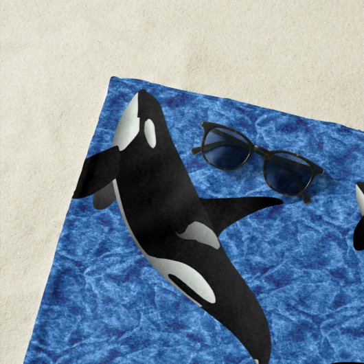Orca Wild | Personalisierter Killerwal Strandtuch (Beispiel)