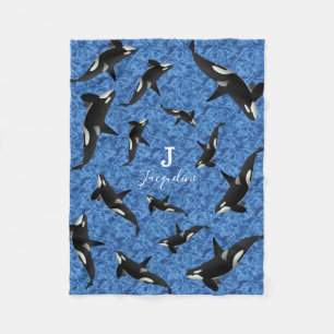 Orca Wilder Killerwal  Personalisiert Fleecedecke