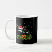 Orca Xmas Lighting Reindeer Santa Hat Orca Christm Kaffeetasse (Links)