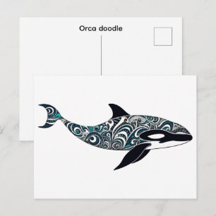 Orcakritzelei Klein Postkarte