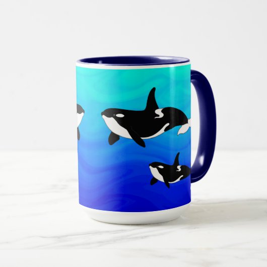 Orcas - 15 oz.Combo-Tasse Tasse (VorderseiteRechts)