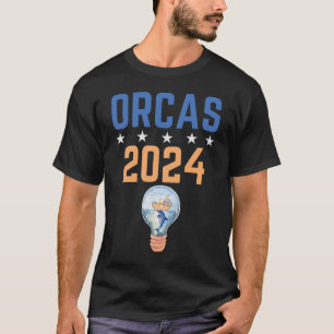 Orcas 2024 Sinking Boat Funny Orca Politik Electi T-Shirt