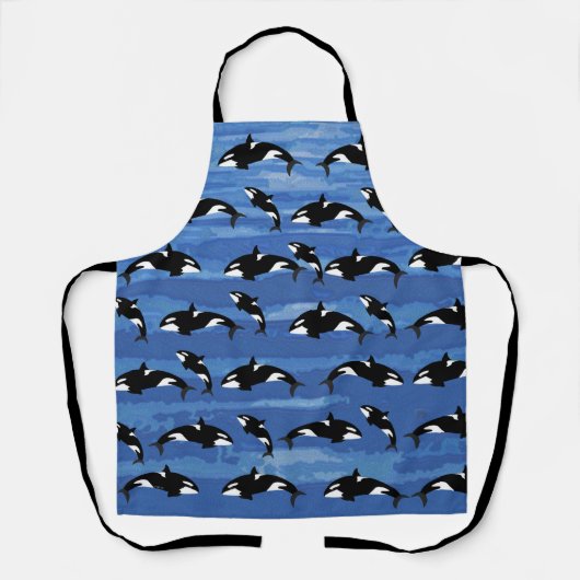 Orcas All-over-Print-Schürze Schürze (Vorderseite)