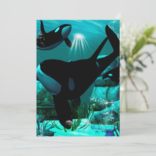 Orcas Einladung (Stehend Vorderseite)