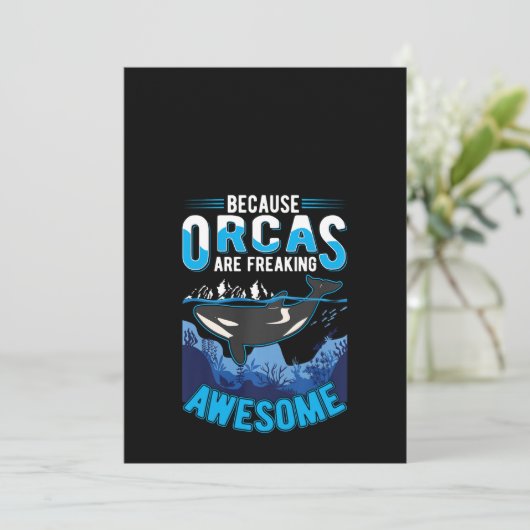 Orcas frieren Phantastischen Walpullover Einladung (Stehend Vorderseite)