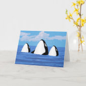 Orcas Grußkarte Karte (Gelbe Blume)