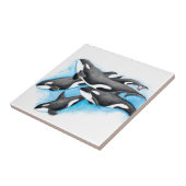 Orcas in blau fliese (Seite)