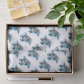 Orcas in blau seidenpapier (Geschenk)