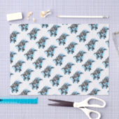 Orcas in blau seidenpapier (Handwerk)
