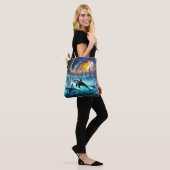 Orcas in Galaxy Castle Design von Rich AMeN Gill Tasche (Am Model)