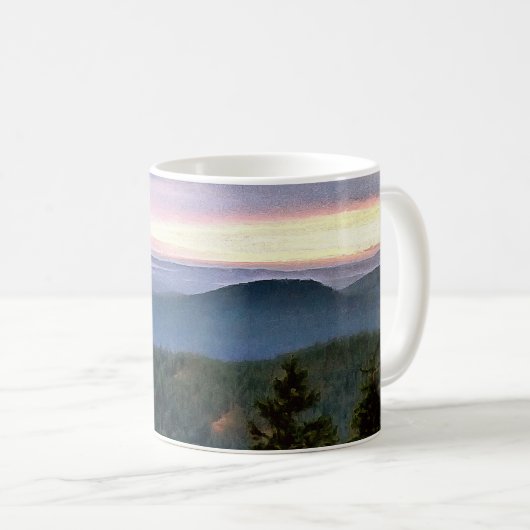 Orcas Island Sunset at Mount Verfassung Kaffeetasse (VorderseiteRechts)