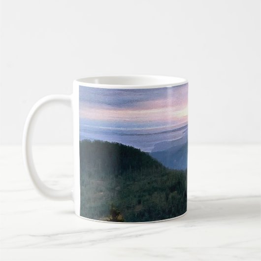 Orcas Island Sunset at Mount Verfassung Kaffeetasse (Links)
