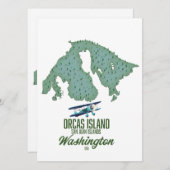 Orcas Island, Washington, USA Karte (Vorne/Hinten)