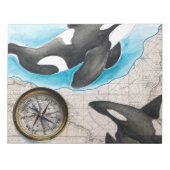 Orcas-Karte Notizblock (Vorderseite)