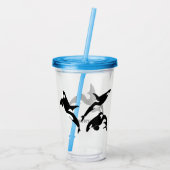 Orcas Killer Whales Personalisierte Reise Cup Acryltrinkbecher (Rückseite)