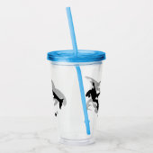 Orcas Killer Whales Personalisierte Reise Cup Acryltrinkbecher (Links)