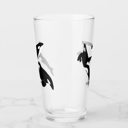 Orcas, Killerwale Personalisiert Glas (Rechts)
