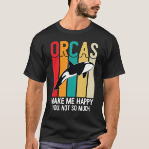 Orcas machen mich glücklich Vintag Orca Killer Wha T-Shirt