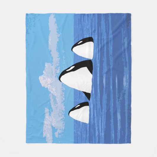 Orcas Medium Fleece Blanket (Vorderseite)
