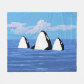 Orcas Medium Fleece Blanket (Vorderseite (Horizontal))