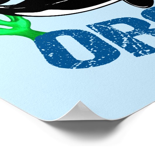 Orcas Niedlich Blue gerettet Poster (Ecke)