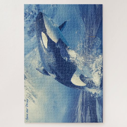 Orcas oder Killer Whales Jigsaw Puzzle (Vertikal)