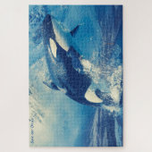 Orcas oder Schwertwale Puzzle (Vertikal)