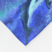 Orcas on Full Moon - Kunst Zeichnend Fleecedecke (Ecke)