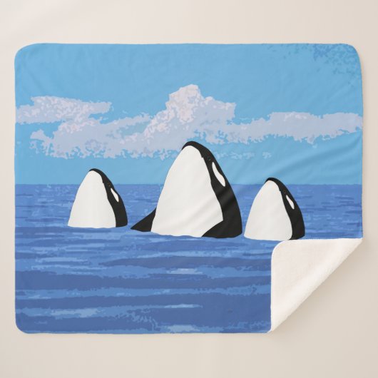 Orcas Sherpa Blanket Sherpadecke (Vorderseite (Horizontal))
