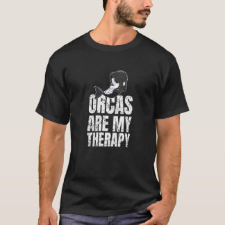 Orcas sind meine Therapie Killer Whale Marine Biol T-Shirt