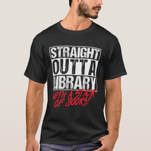 Orcas Straight Outta Library Book T-Shirt (Vorderseite)
