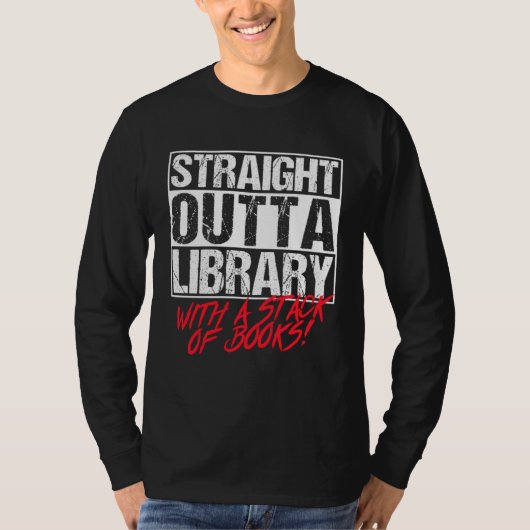 Orcas Straight Outta Library Book T-Shirt (Vorderseite)