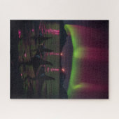 Orcas Swim in Lila Aurora - Killerwal Puzzle (Horizontal)