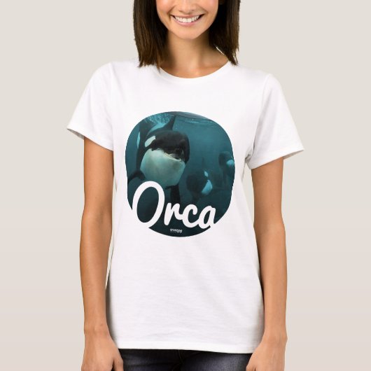 Orcas underwater circle T-Shirt (Vorderseite)