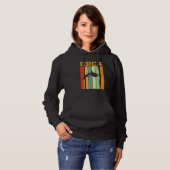 Orcaschatten-Silhouette in Retro-Farben Hoodie (Vorne ganz)